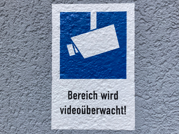 Aufkleber Videoüberwachung